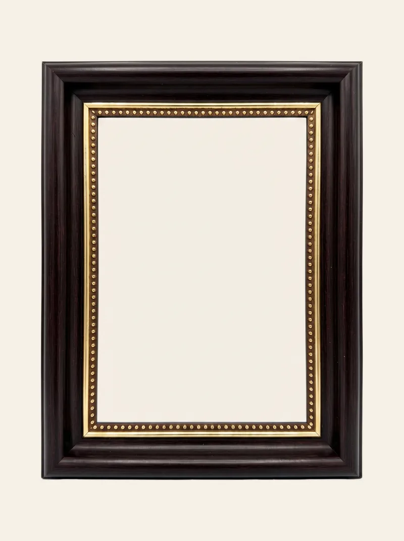 Classic ebony frame on a custom pet portrait