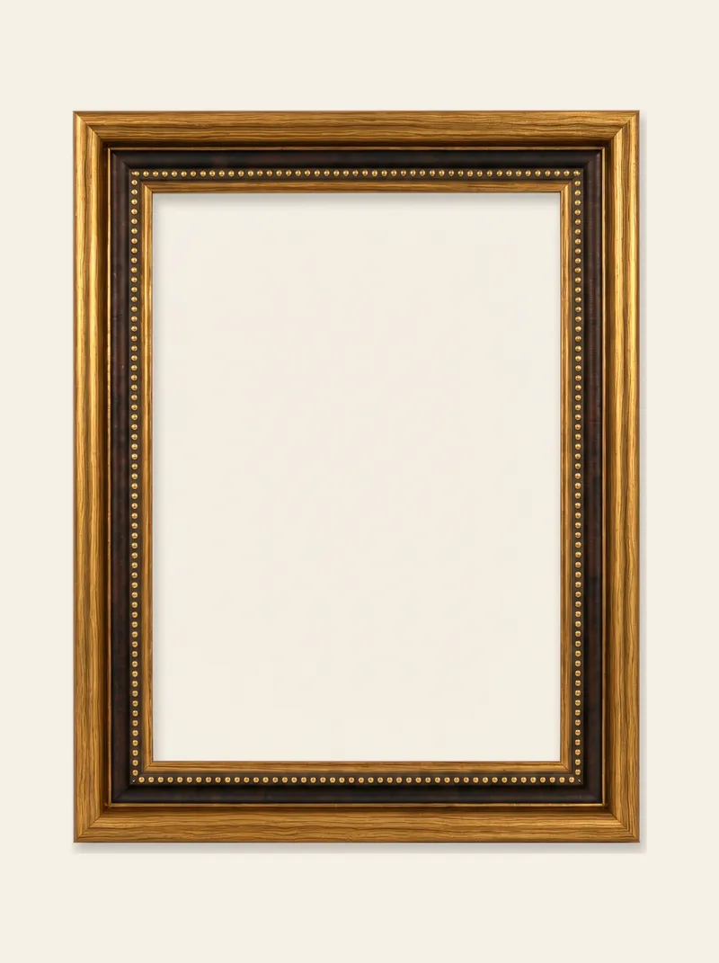 A cat memorial portrait finished in a walnut heritage frame