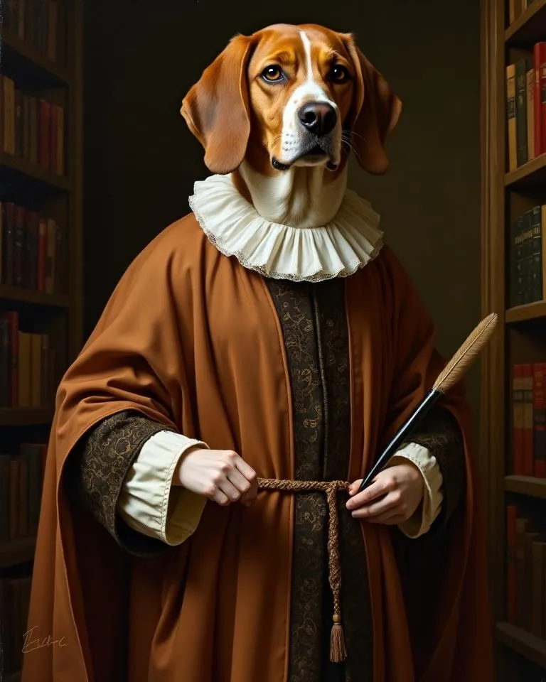 Custom portrait of a beloved dog, a keepsake after pet loss